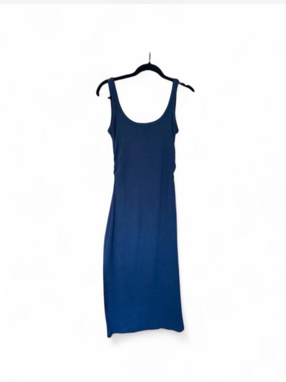 Zoya Navy blue maxi dress with a scoop neckline and spaghetti wide straps #maxi